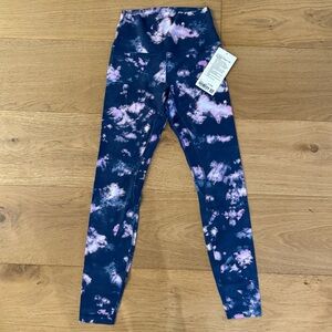 NWT- Lululemon Align  Blue and Pink Leggings- size 6